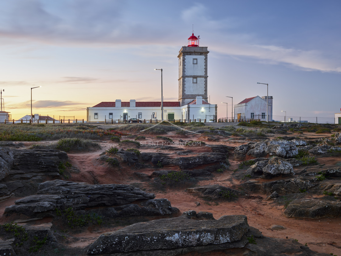 "Leuchtturm am Cabo Carvoeiro, Peniche, Portugal" stock image