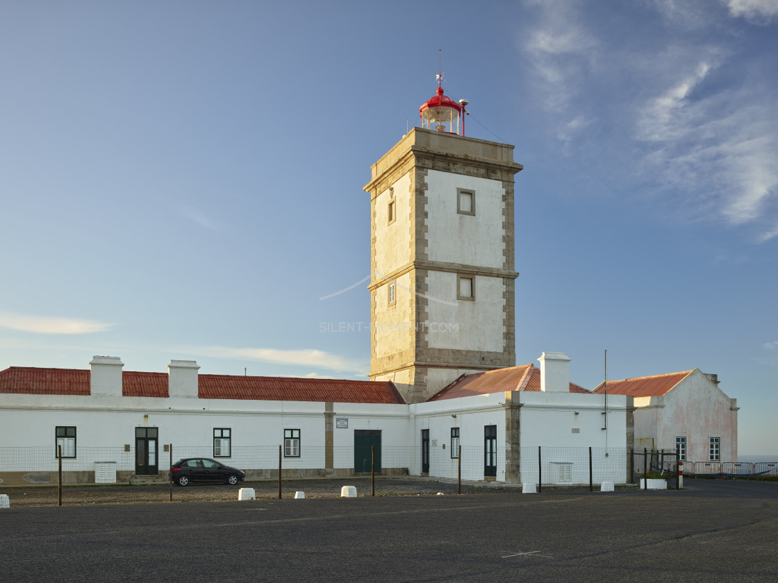 "Leuchtturm am Cabo Carvoeiro, Peniche, Portugal" stock image