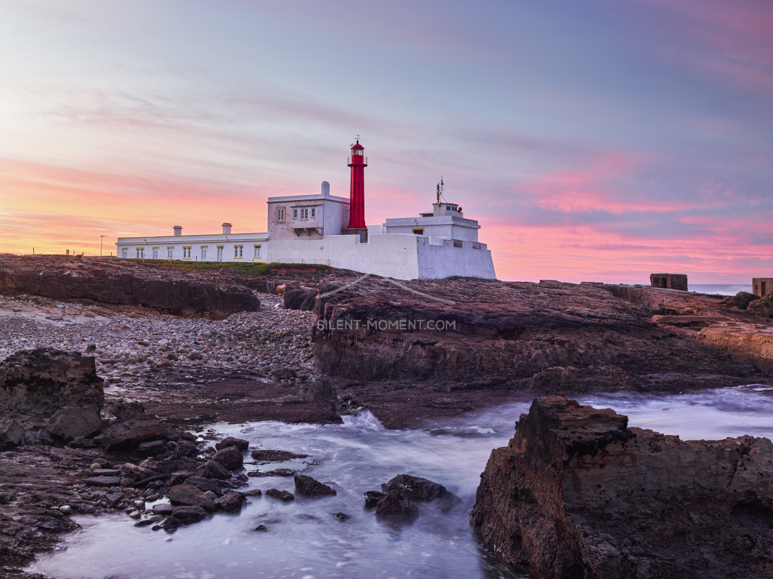 "Leuchtturm Cabo Raso, Lissabon, Portugal" stock image