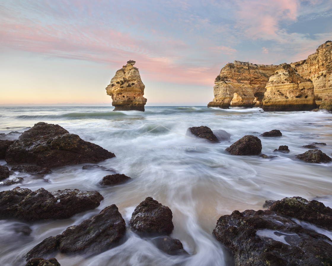 "Küste beim Praia da Mesquita, Algarve," stock image