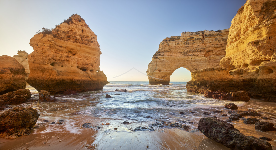 "Küste beim Praia da Mesquita, Algarve," stock image