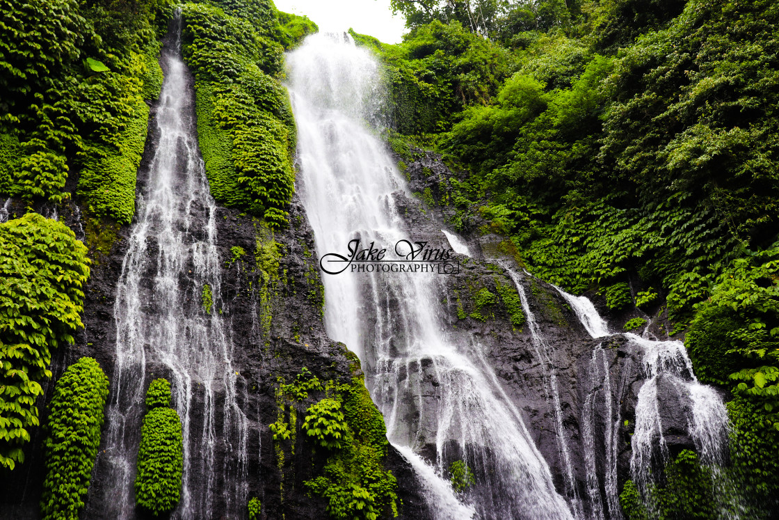 "Banyumala Twin Waterfall" stock image