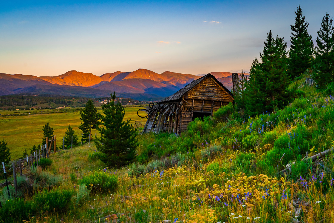 "Old House in the Valley" stock image