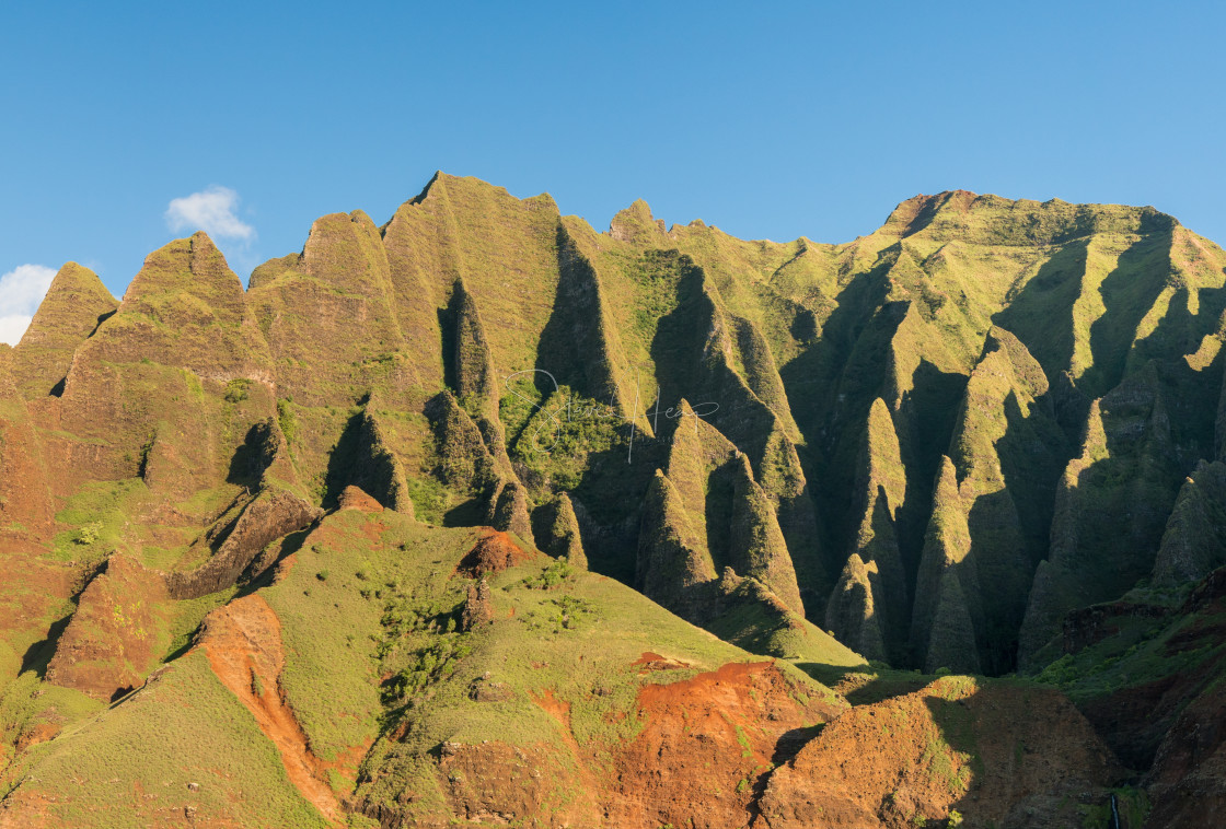"Na Pali coastline taken from sunset cruise along Kauai shore" by Steve Heap - $8.21 "Na Pali coastline taken from sunset cruise along Kauai shore" stock image