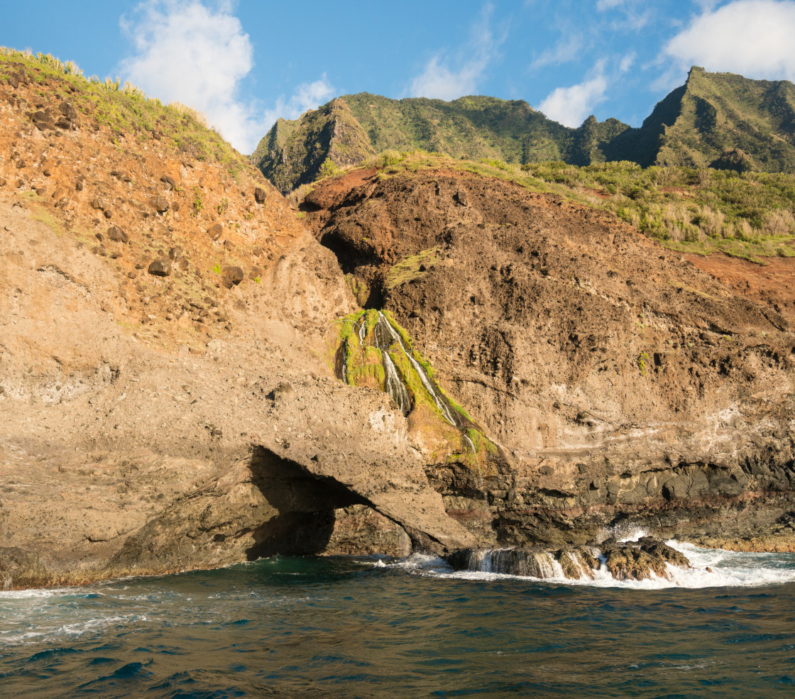 "Na Pali coastline taken from sunset cruise along Kauai shore" by Steve Heap - $8.21 "Na Pali coastline taken from sunset cruise along Kauai shore" stock image