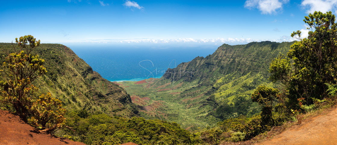 "Panoramic view of Kalalau valley Kauai" by Steve Heap - $8.21 "Panoramic view of Kalalau valley Kauai" stock image