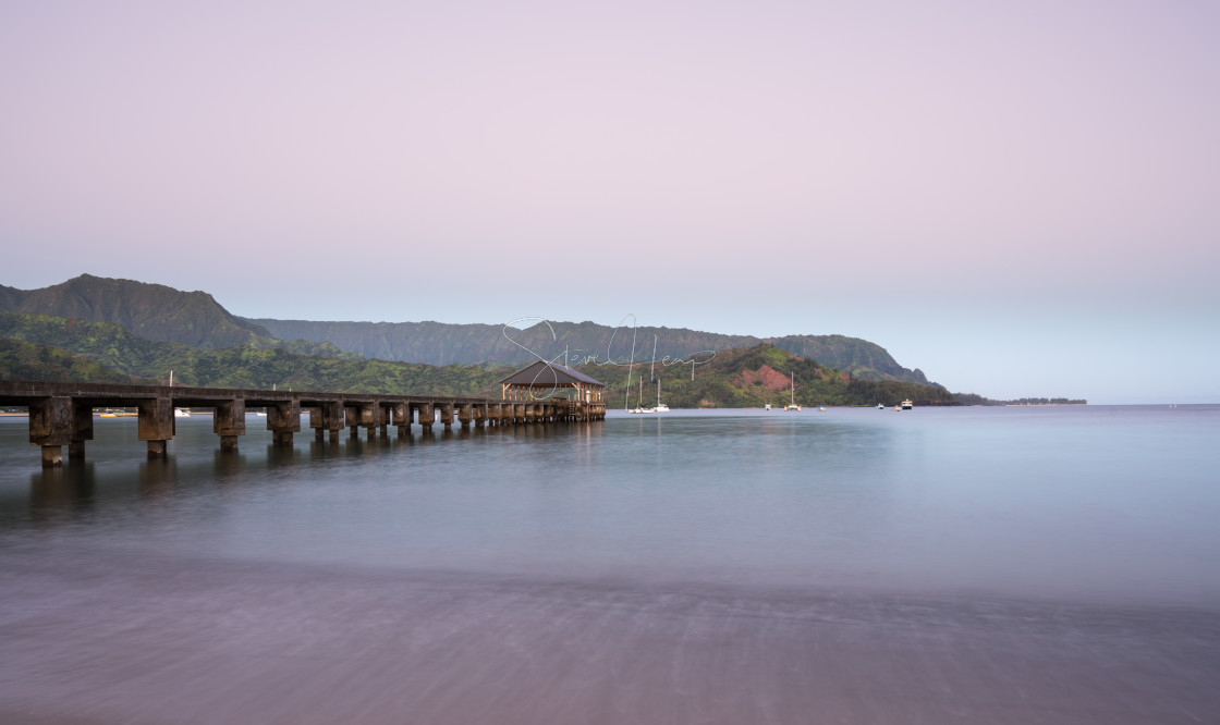 "Dawn and sunrise at Hanalei Bay and Pier on Kauai Hawaii" by Steve Heap - $8.21 "Dawn and sunrise at Hanalei Bay and Pier on Kauai Hawaii" stock image