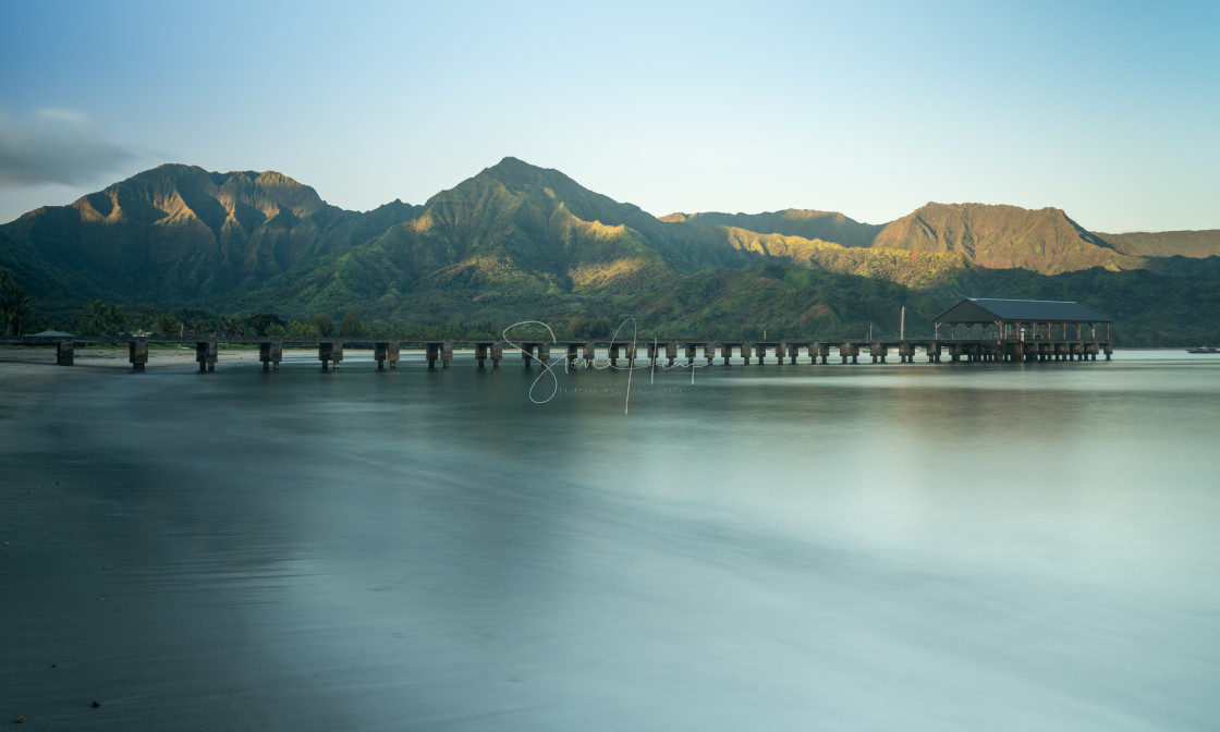 "Dawn and sunrise at Hanalei Bay and Pier on Kauai Hawaii" by Steve Heap - $8.21 "Dawn and sunrise at Hanalei Bay and Pier on Kauai Hawaii" stock image