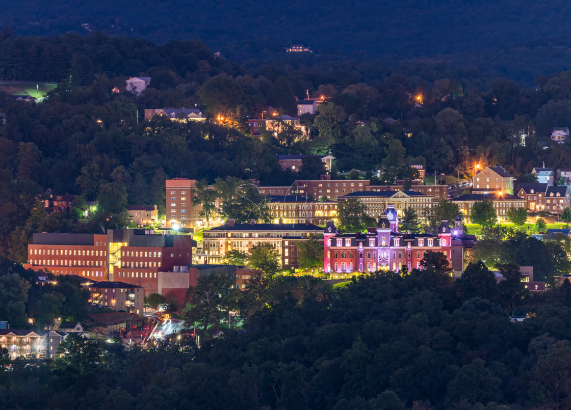 "Downtown campus of West Virginia university at nightfall" by Steve Heap - $8.21 "Downtown campus of West Virginia university at nightfall" stock image