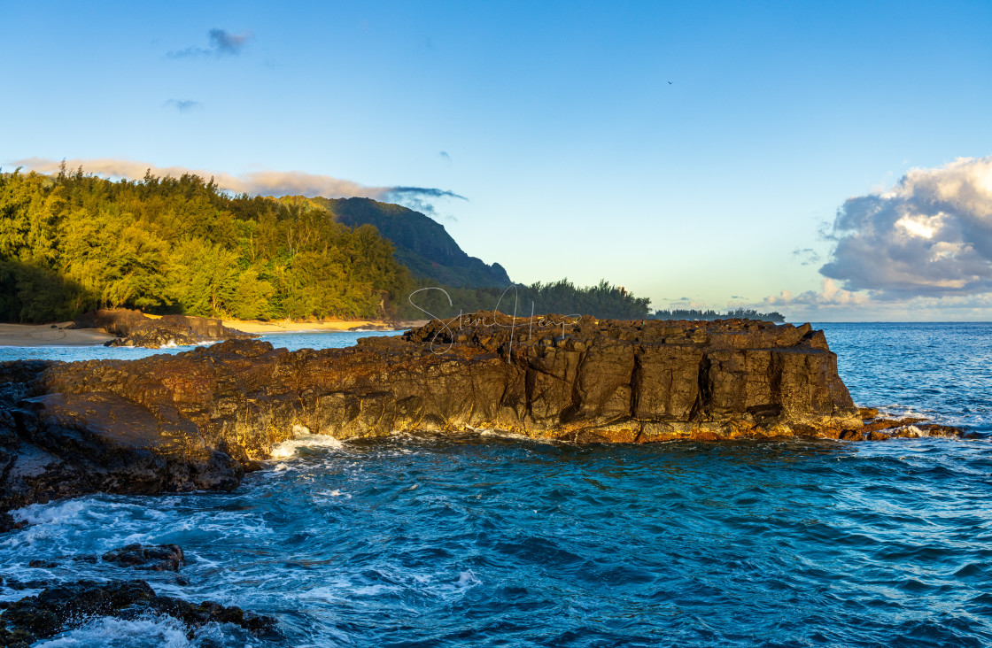 "Rock pool of Lumahai Beach on the north shore of Kauai" by Steve Heap - $8.21 "Rock pool of Lumahai Beach on the north shore of Kauai" stock image
