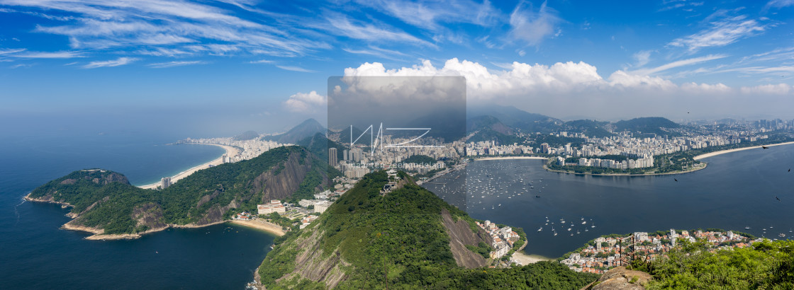 "Panorama Rio de Janeiro seen from high vantage point" by Maarten Zeehandelaar - $18.43 "Panorama Rio de Janeiro seen from high vantage point" stock image