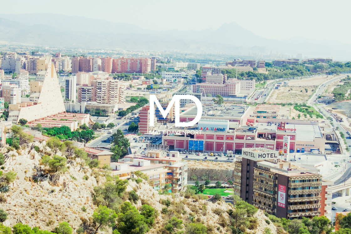 "Over looking Alicante" stock image