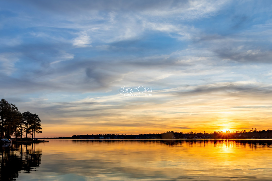 "Sunset, Lake Auman" stock image