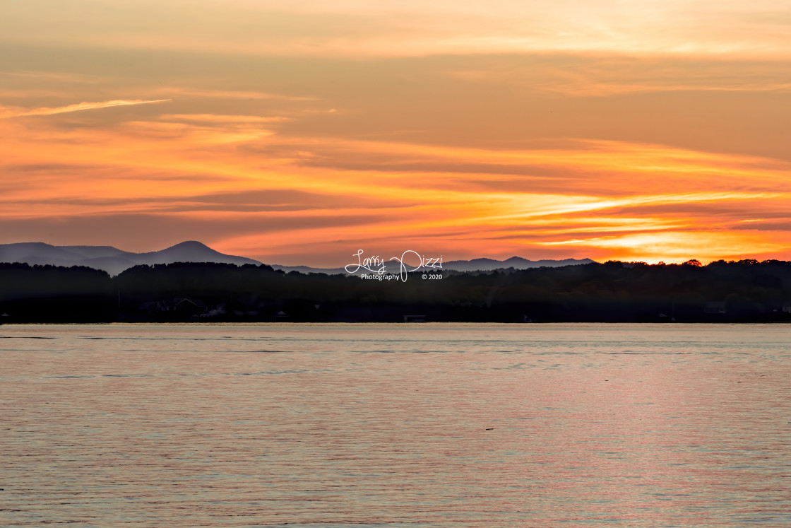 "Sunset, Smith Mountain Lake" stock image