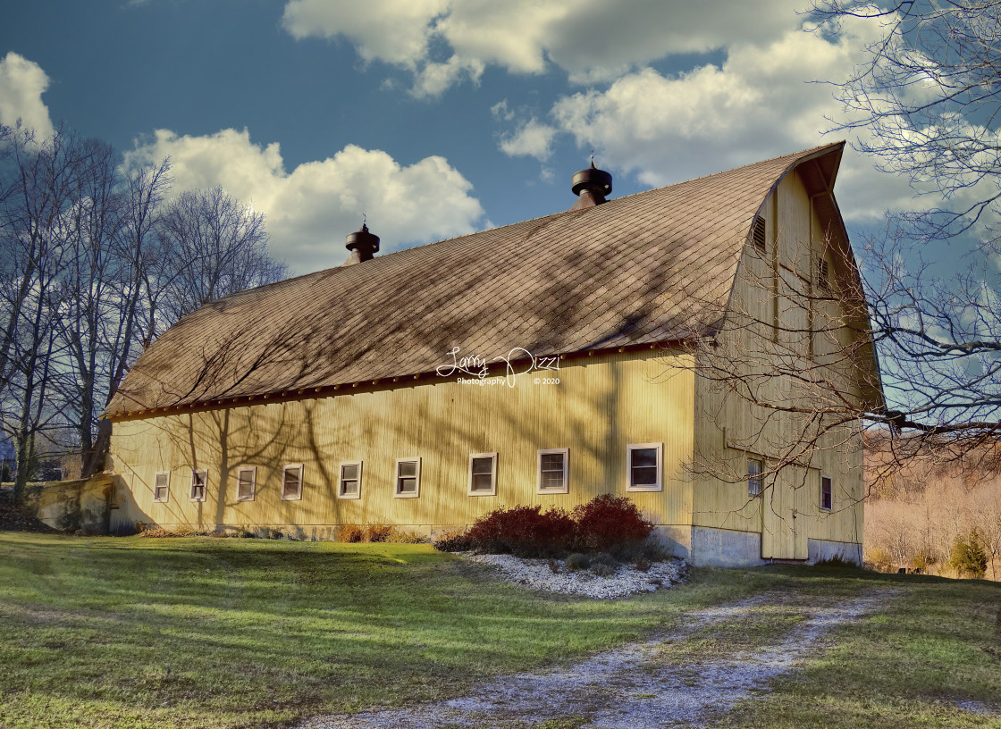 "Mountainside Barn" stock image