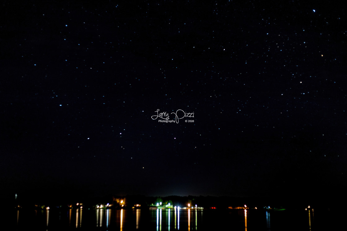 "Starry Night on the Lake" stock image