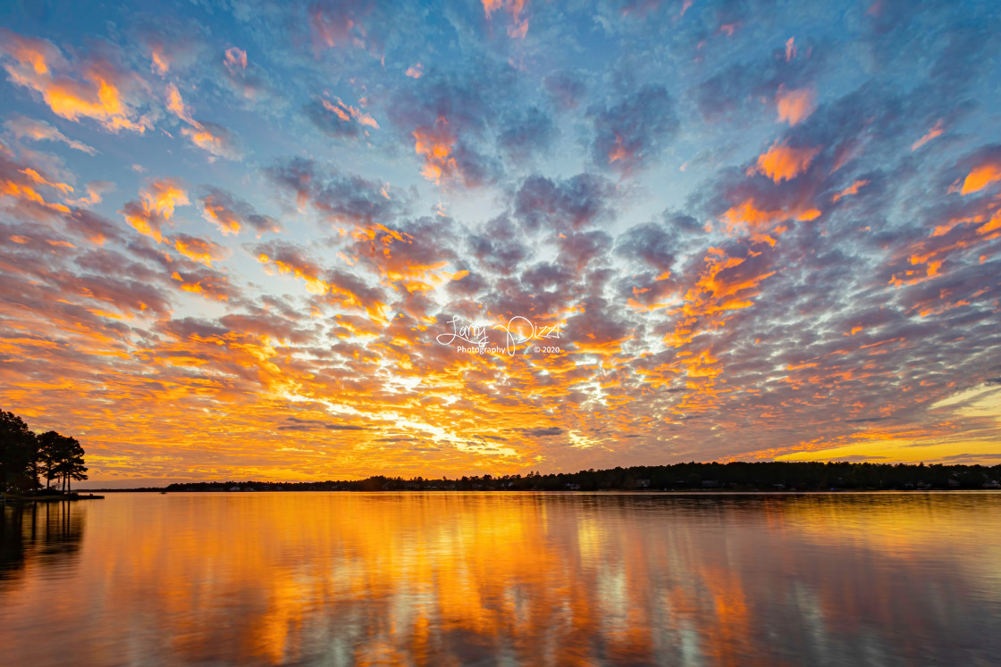 "Sunset, Lake Auman" stock image