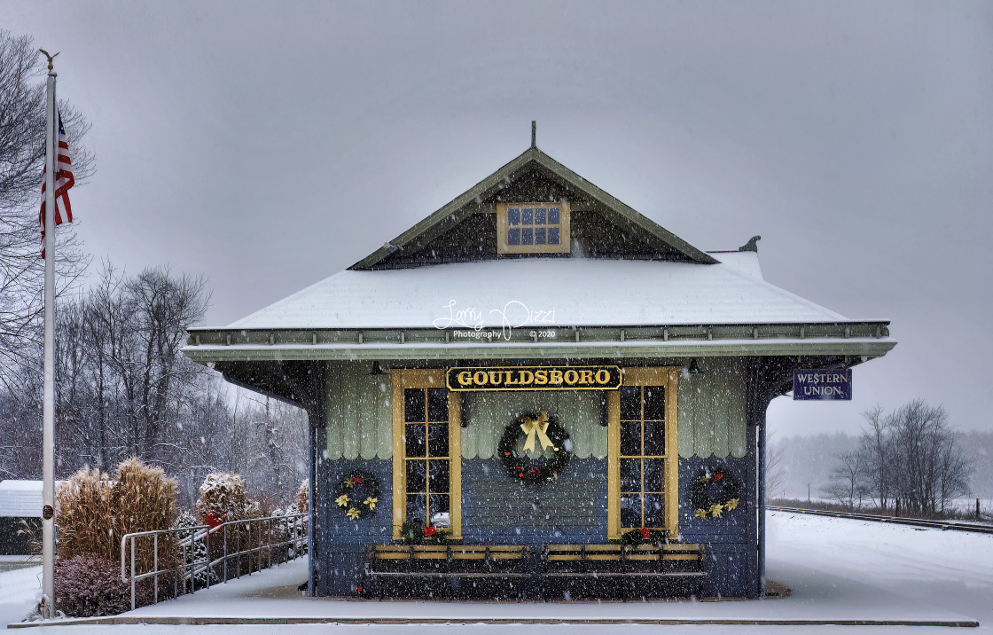 "Snowy Gouldsboro" stock image