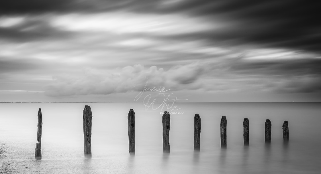 "Broken groynes" stock image