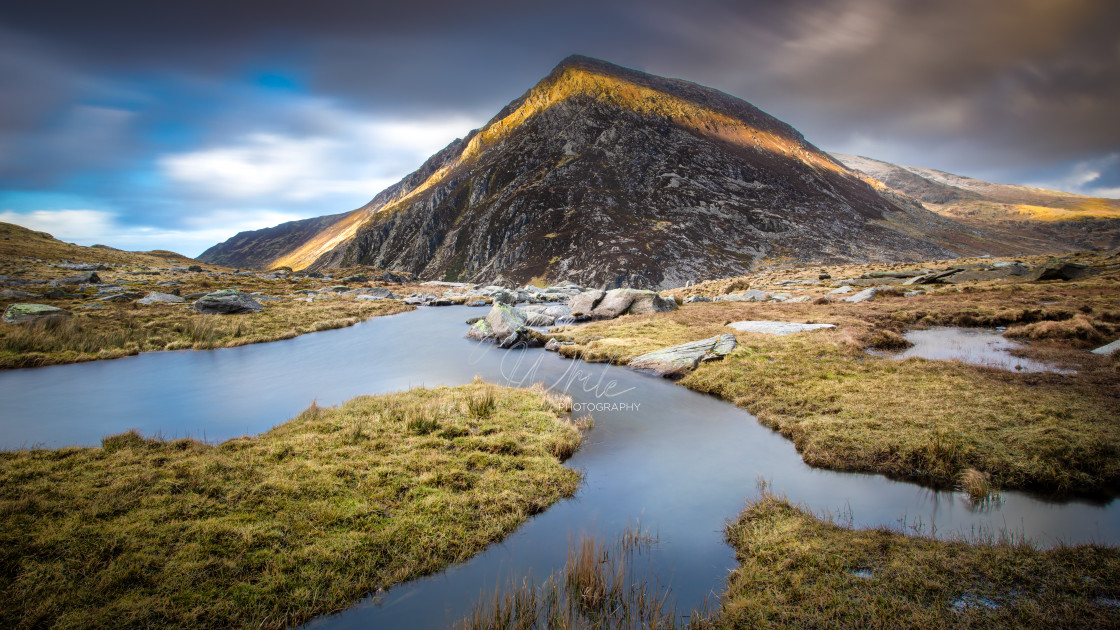 "Pen yr Ole Wen from Llyn Idwal" stock image