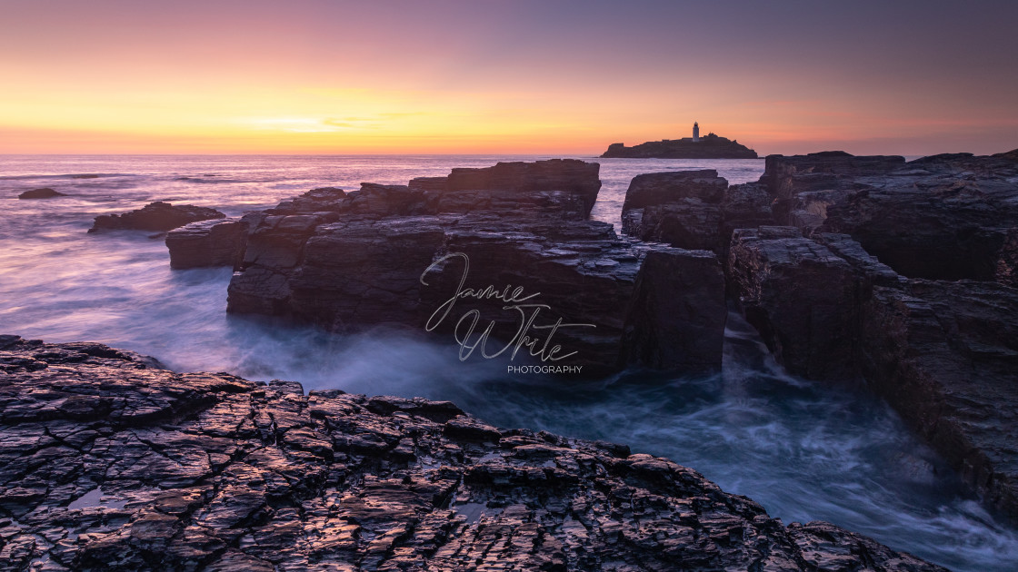 "Godrevy Lighthouse" stock image