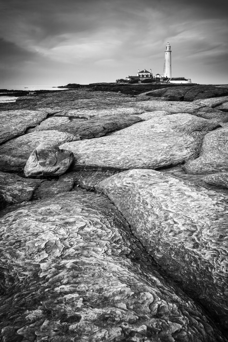 "St. Mary's Lighthouse" stock image