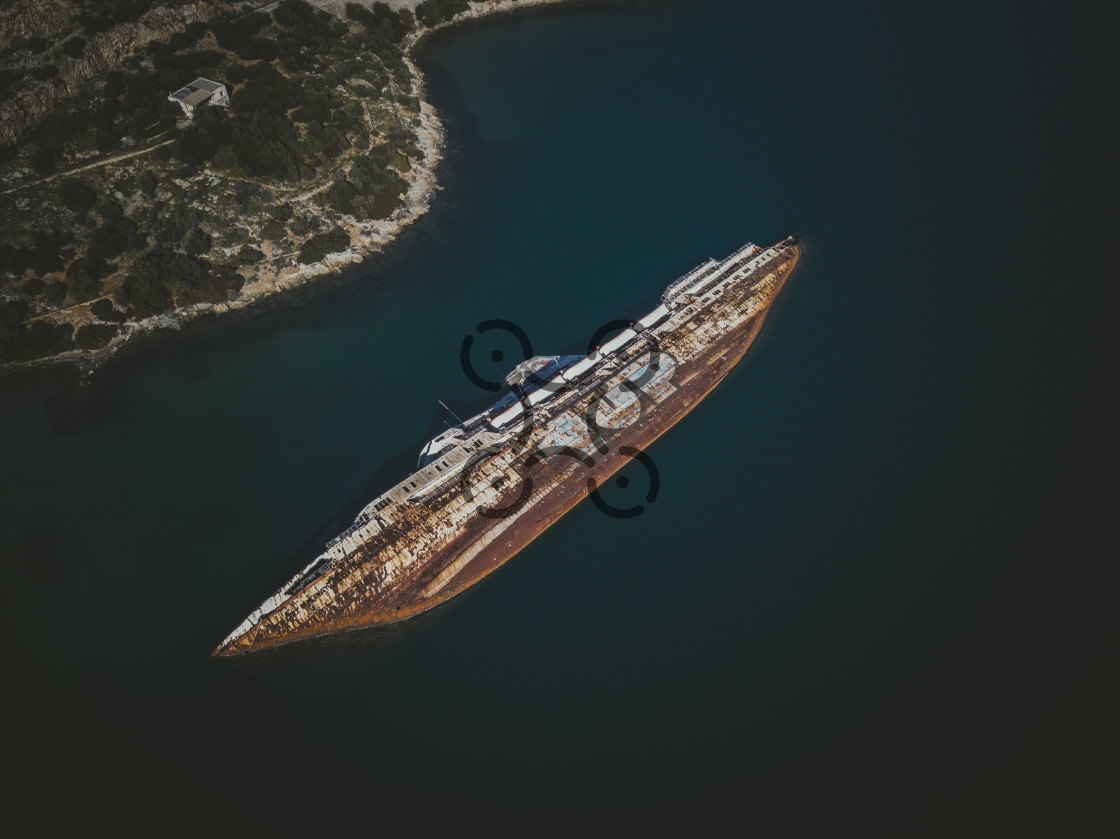 "Shipwreck of Elefsina" by Dimitris Tzankatian - £5.00 "Shipwreck of Elefsina" stock image