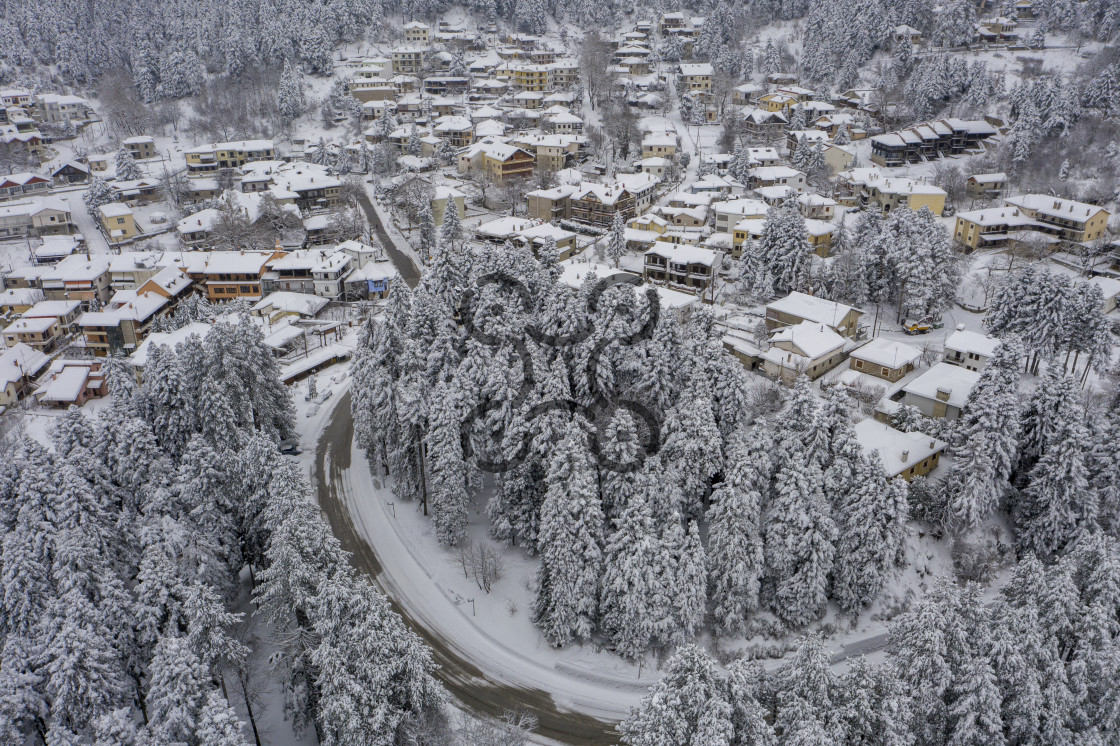 "Village Elati Trikala" by Dimitris Tzankatian - £5.00 "Village Elati Trikala" stock image