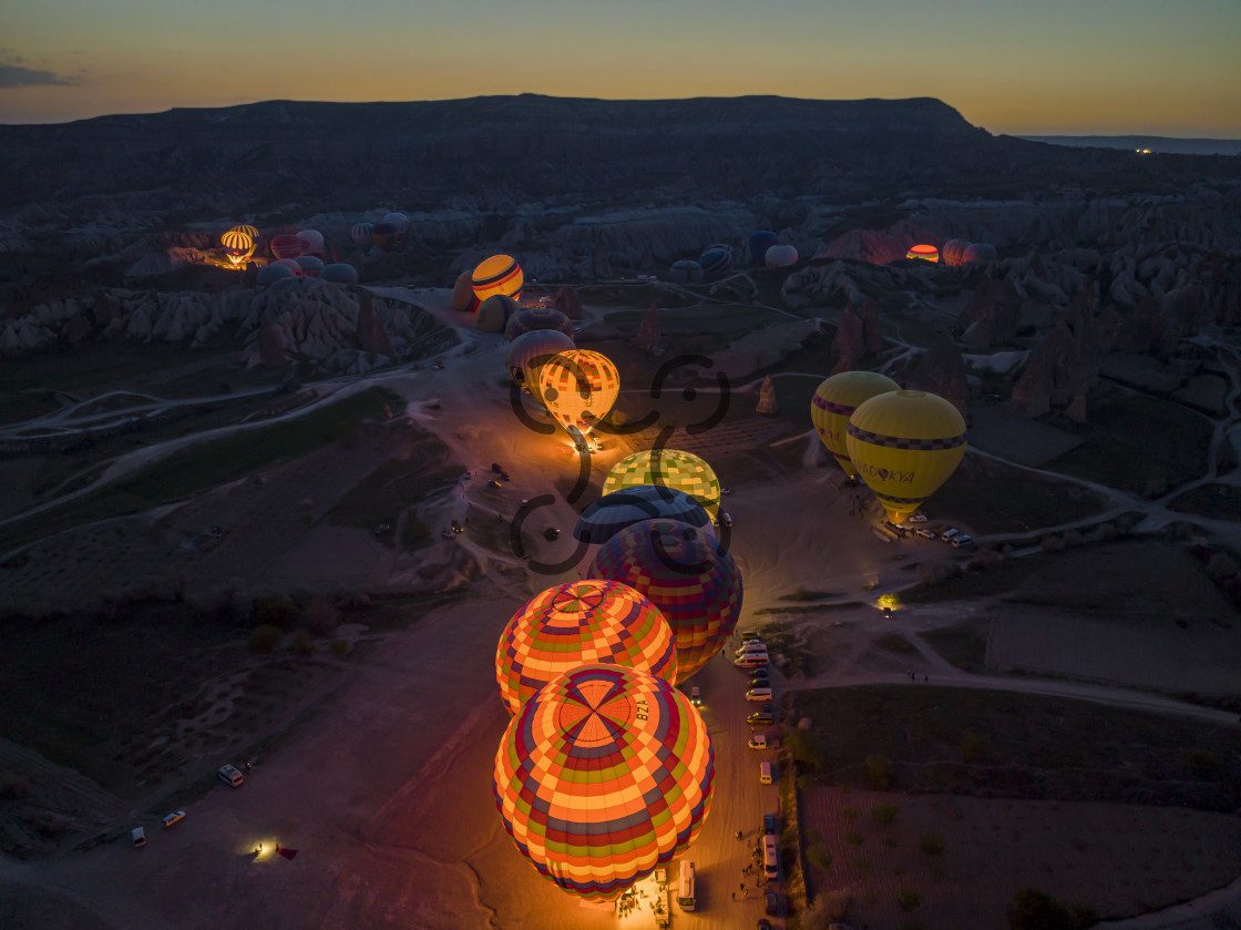 "Sunrise at Cappadocia hot air balloons" by Dimitris Tzankatian - $112.35 "Sunrise at Cappadocia hot air balloons" stock image