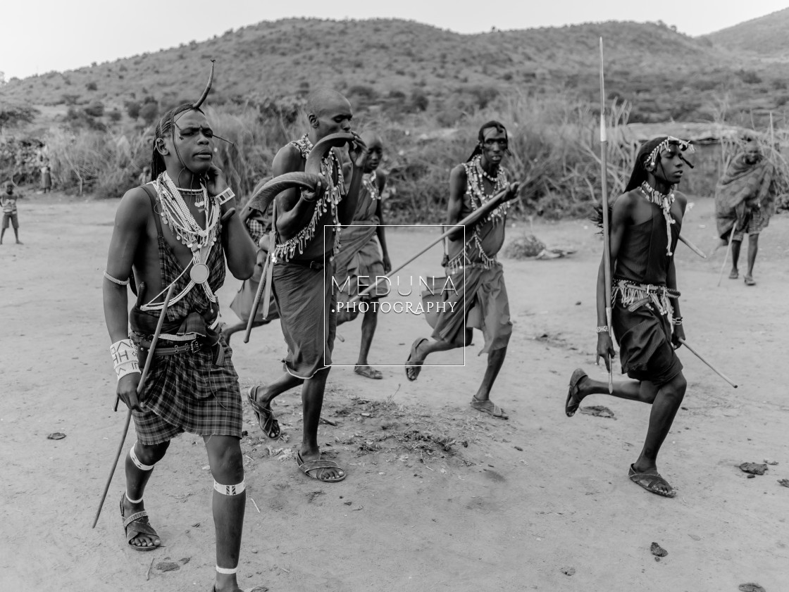 "Maasai morans (warriors)" stock image