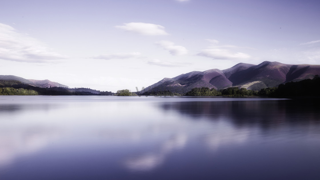 "Summer Lake Pastel." stock image