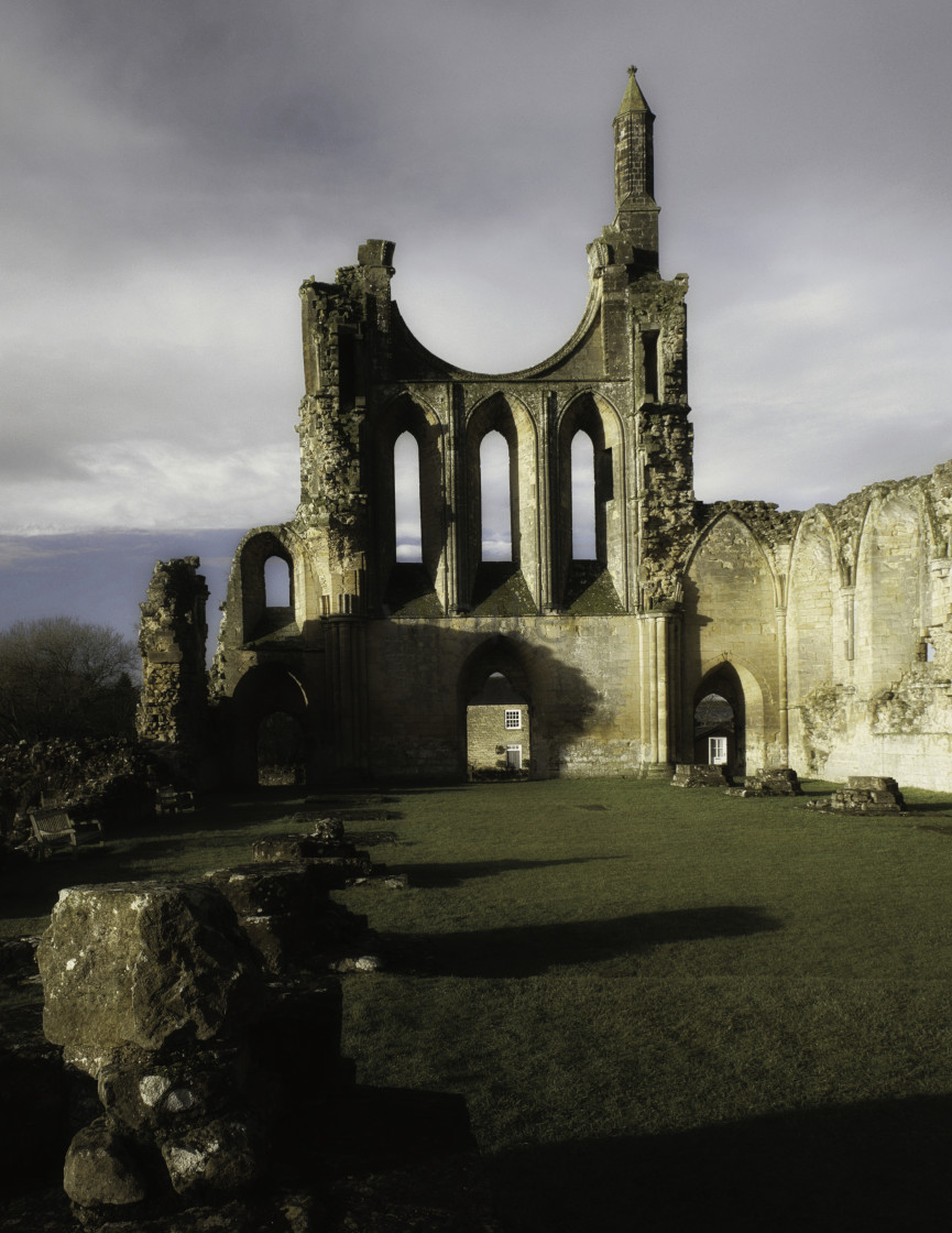 "Byland Abbey Morning." stock image