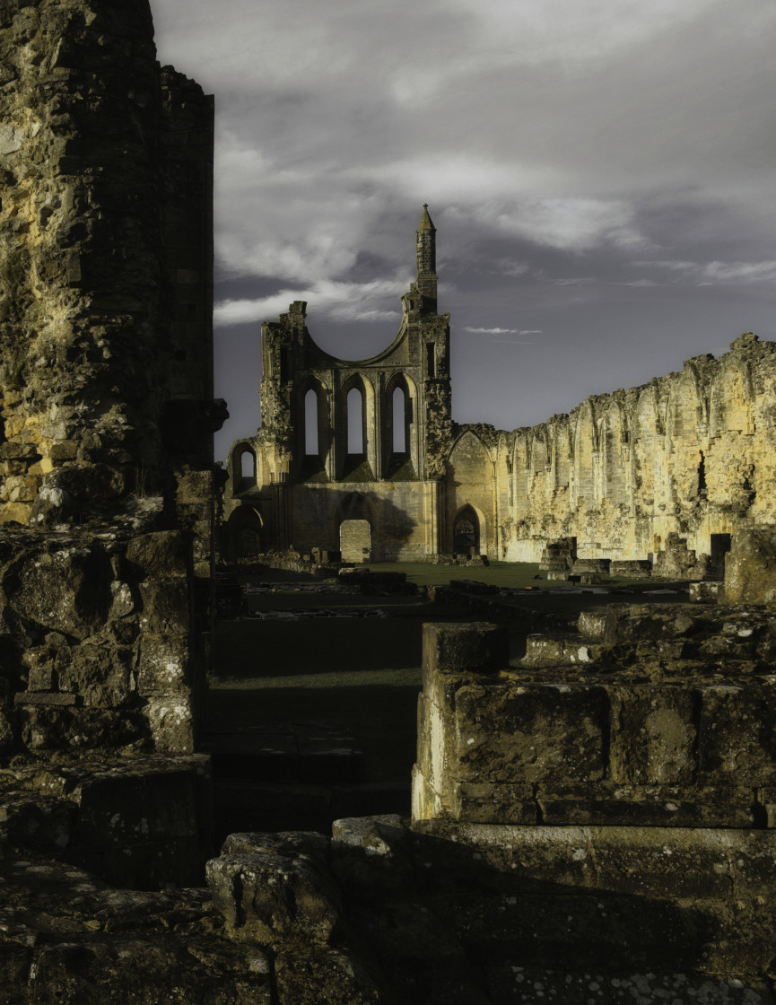 "Byland Abbey Stonework." stock image