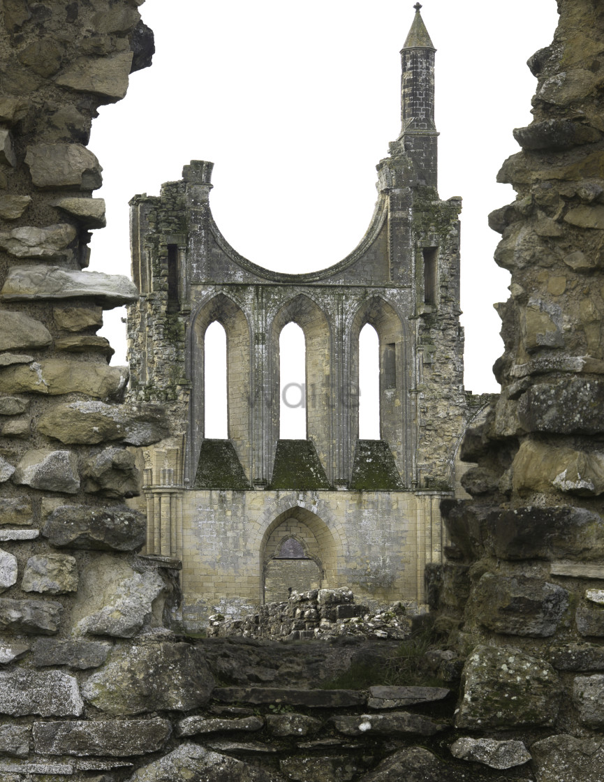 "Byland Abbey Framed." stock image