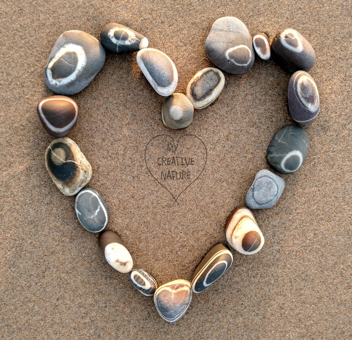 "Heart of circle beach stones" by Lucia Pec - £10.00 "Heart of circle beach stones" stock image