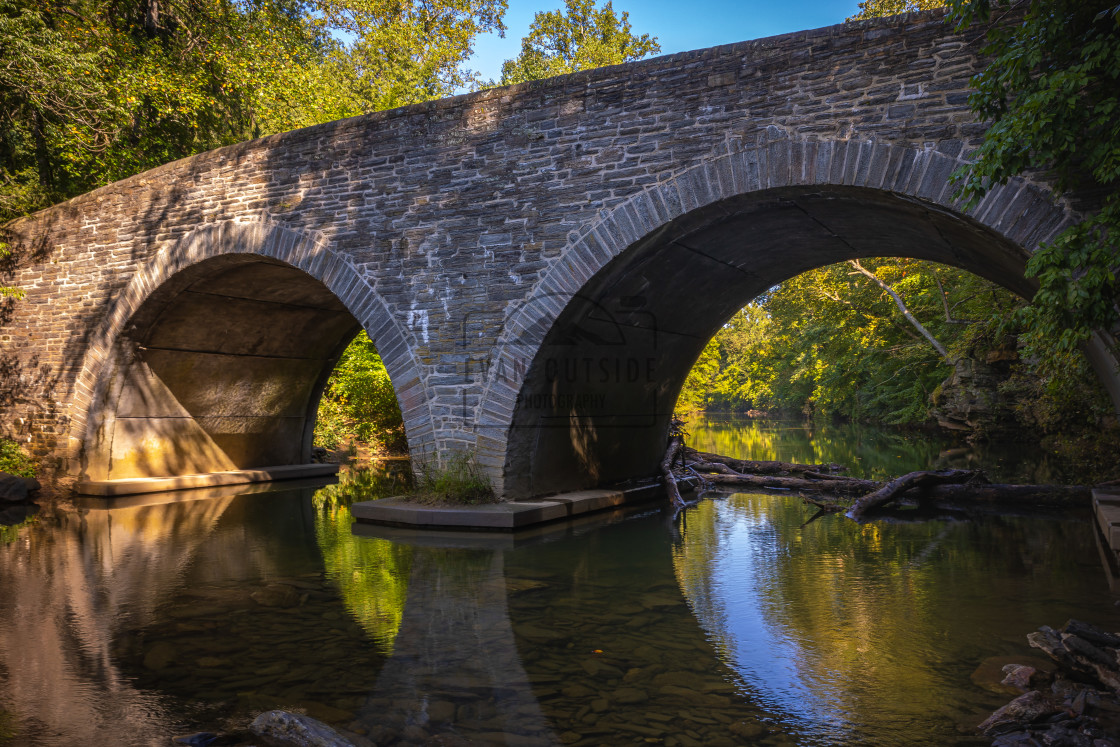 "Bridge reflections" stock image