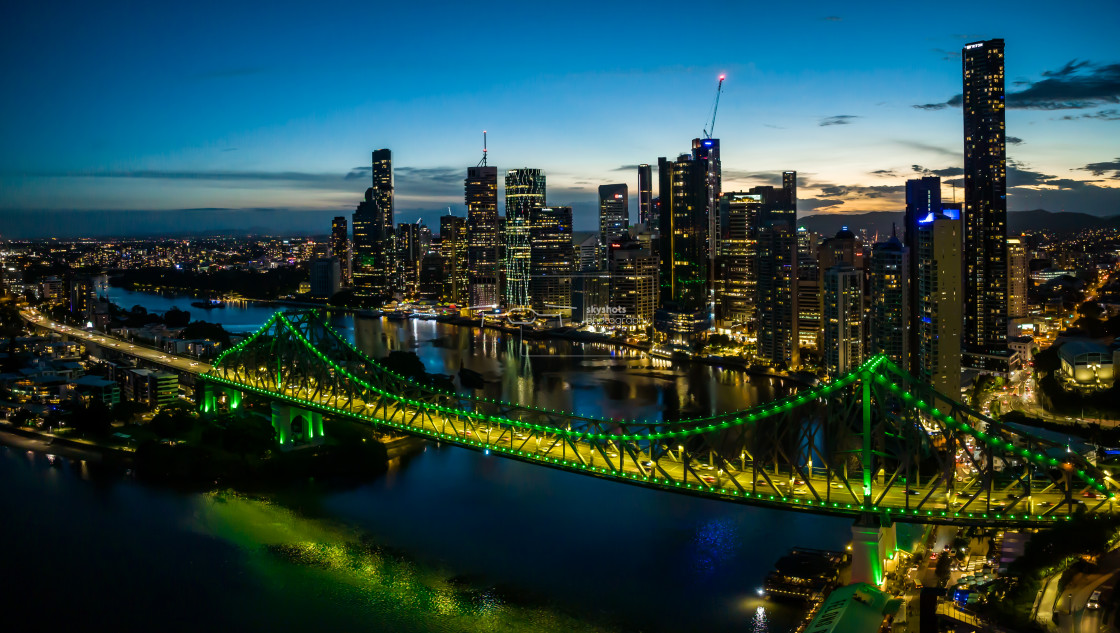 "Evening on the Brisbane River" stock image