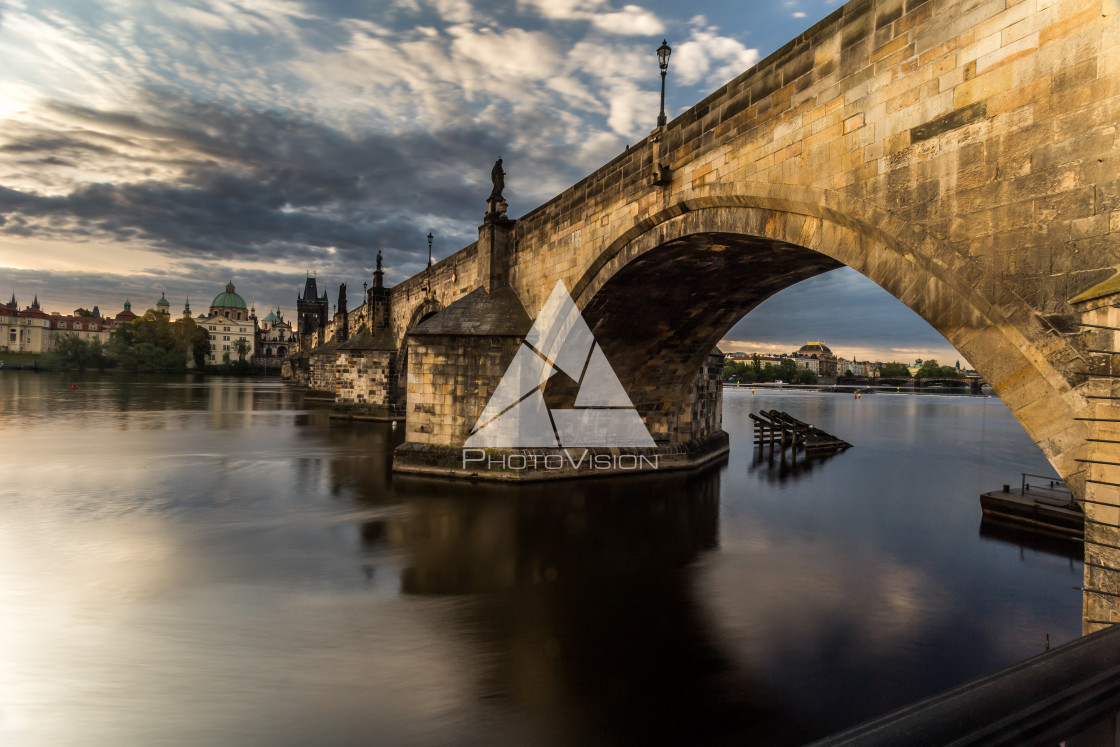 "Charles Bridge and a view of the Old Town" stock image