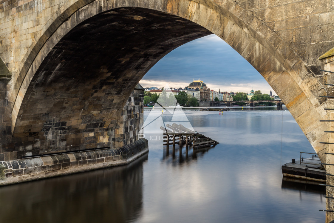 "Charles Bridge and a view of the Old Town" stock image