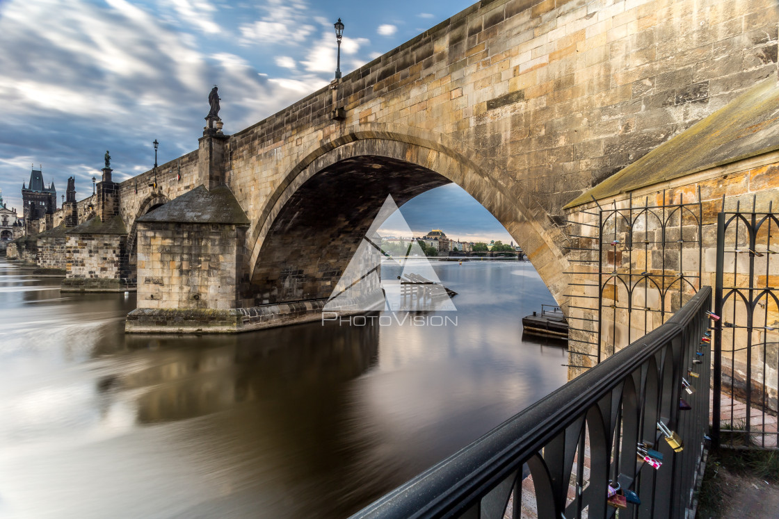 "Charles Bridge and a view of the Old Town" stock image