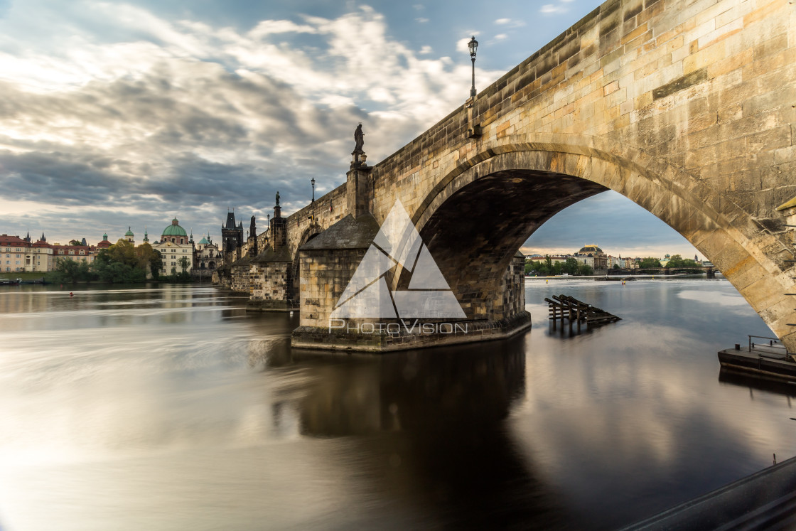 "Charles Bridge and a view of the Old Town" stock image