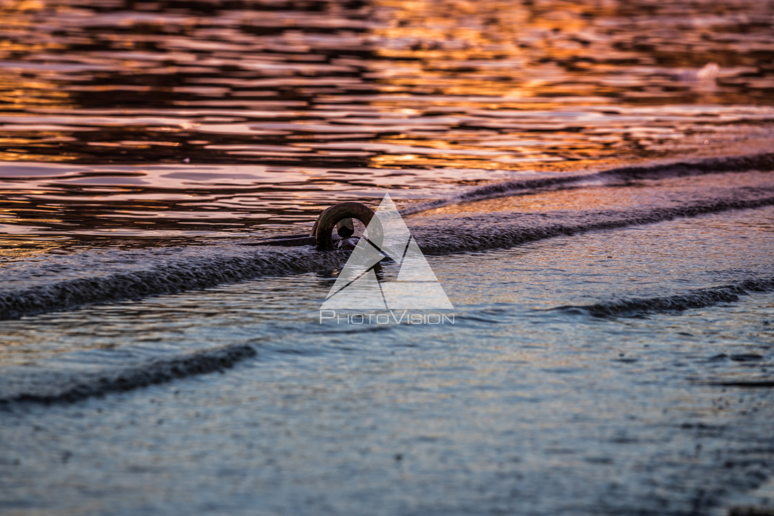 "Shipwreck on the Vltava River in Prague" stock image