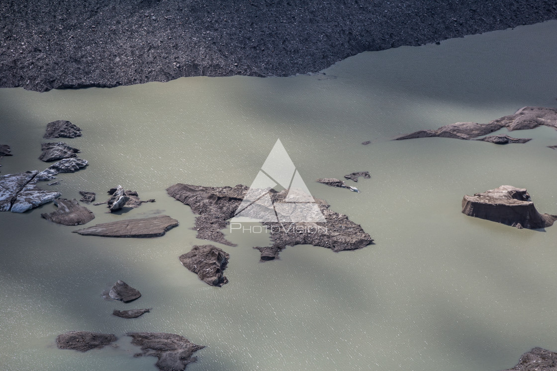 "Sandersee glacial lake below Mount Grossglockner" stock image