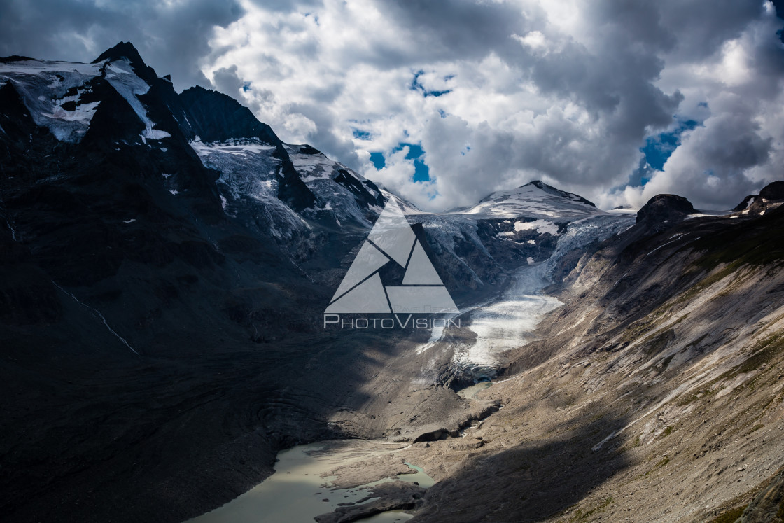 "Glacier in the valley below Grossglockner and Johannisberg mount" stock image