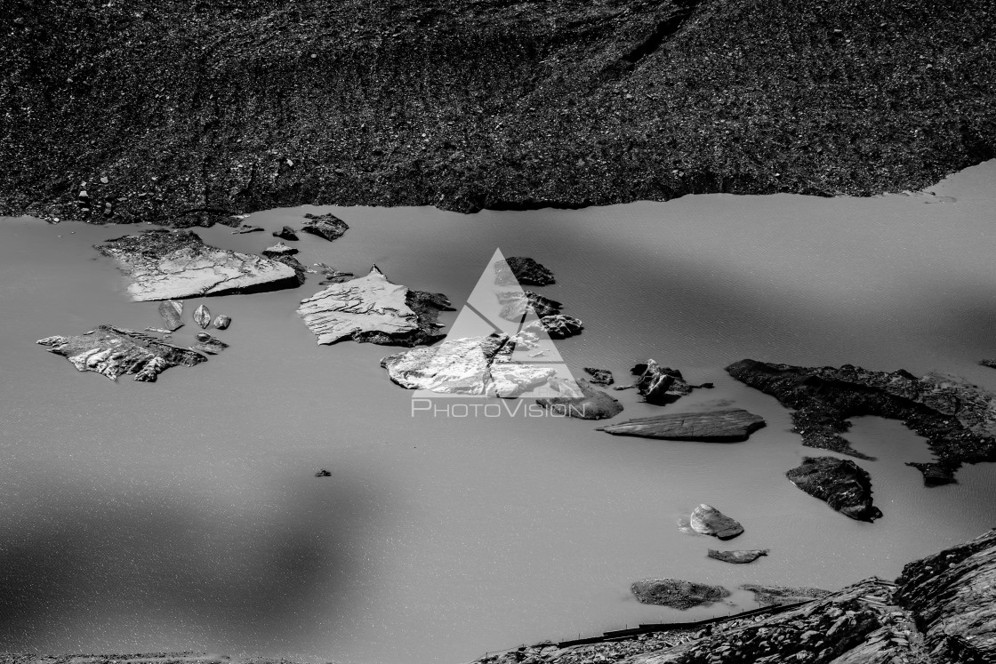 "Sandersee glacial lake below Mount Grossglockner" stock image