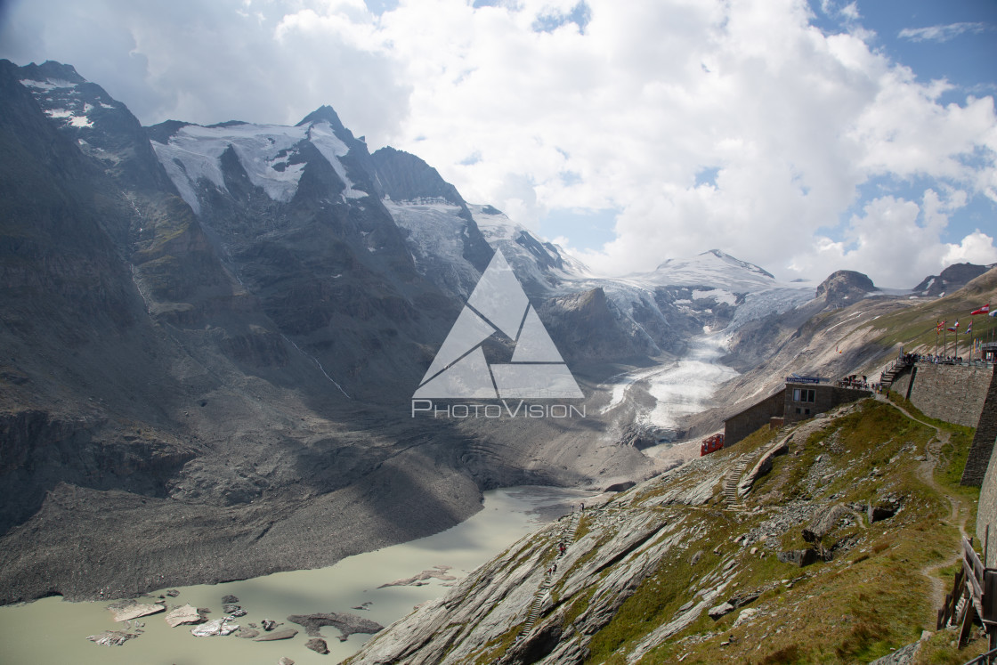 "Sandersee glacial lake below Mount Grossglockner" stock image