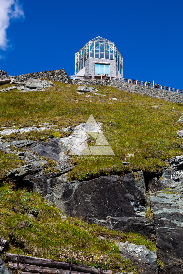 "The view of Kaiser Franz Josef on the glacier under the Grossglo" stock image