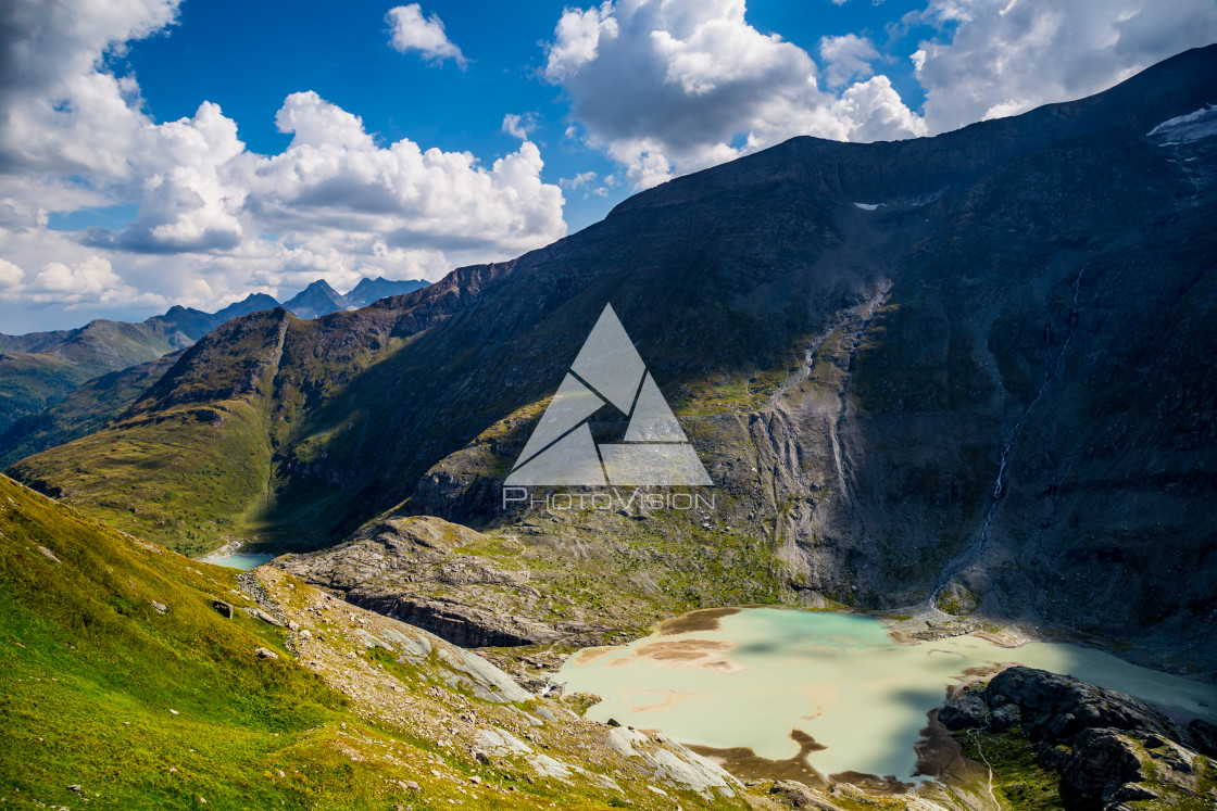 "Sandersee glacial lake below Mount Grossglockner" stock image