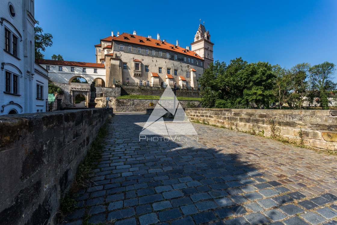 "Renaissance Castle Brandys nad Labem with gorgeous sgraffiti" stock image