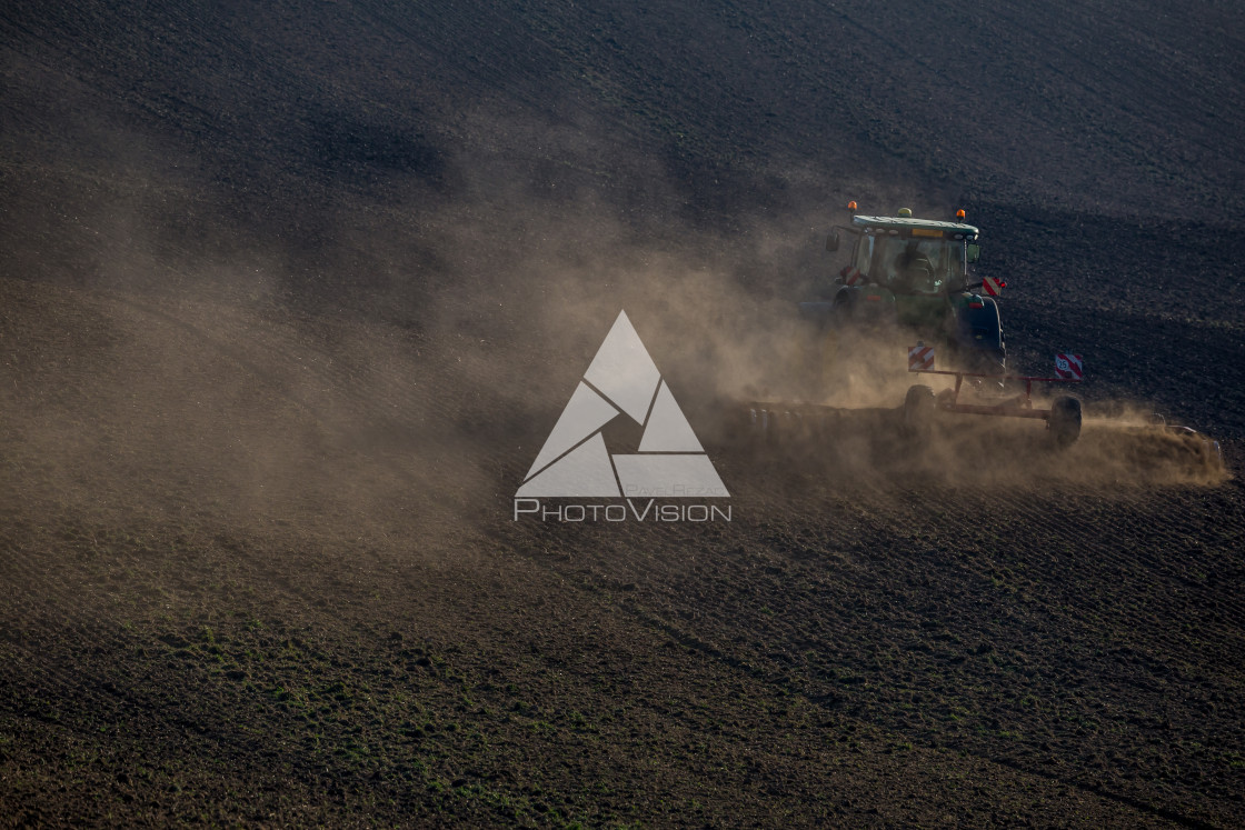 "Field autumn work" stock image